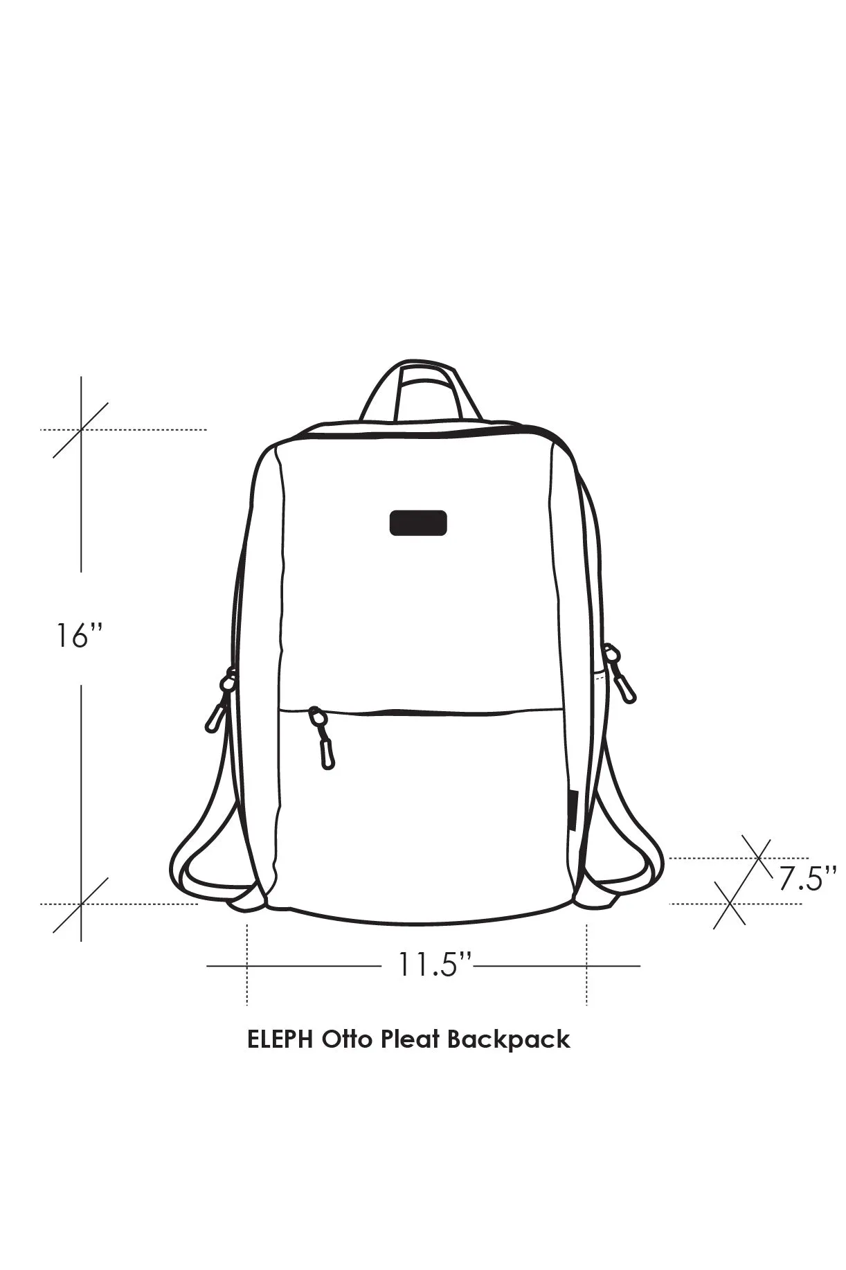 ELEPH OTTO PLEAT BACKPACK : Lime