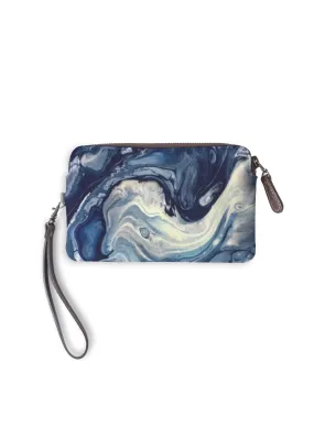 Envy Hold - Navy marble clutch