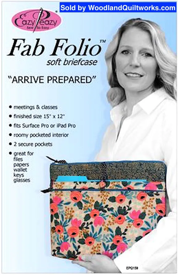 Fab Folio Soft Briefcase "Arrive Prepared" Sewing Pattern