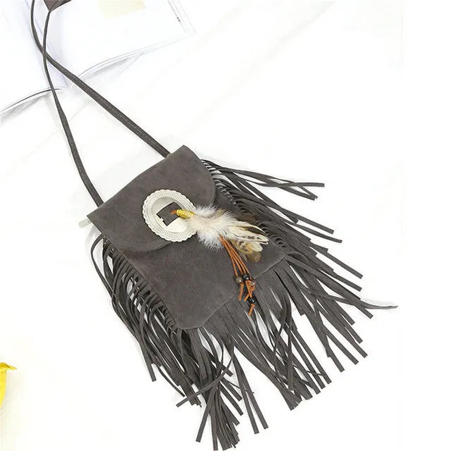 Fashion Women Suede Crossbody Handbag