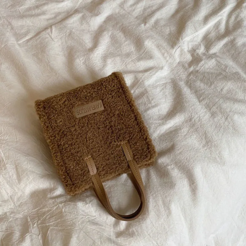 Faux Lamb Wool Crossbody Bag