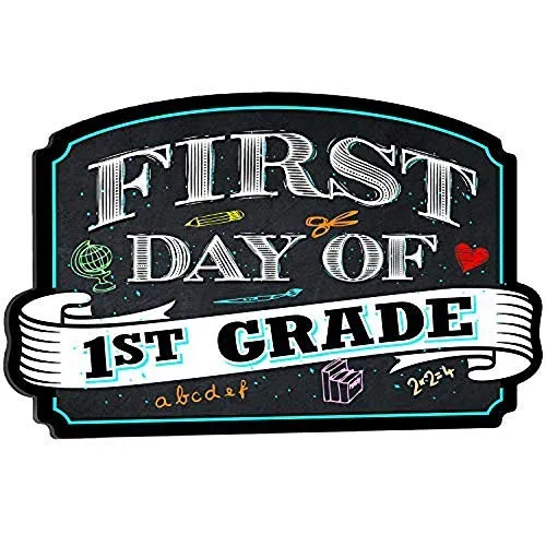 First Day of School Photo Picture Prop Rigid Coroplast Sign | 10 inches x 15.5 inches