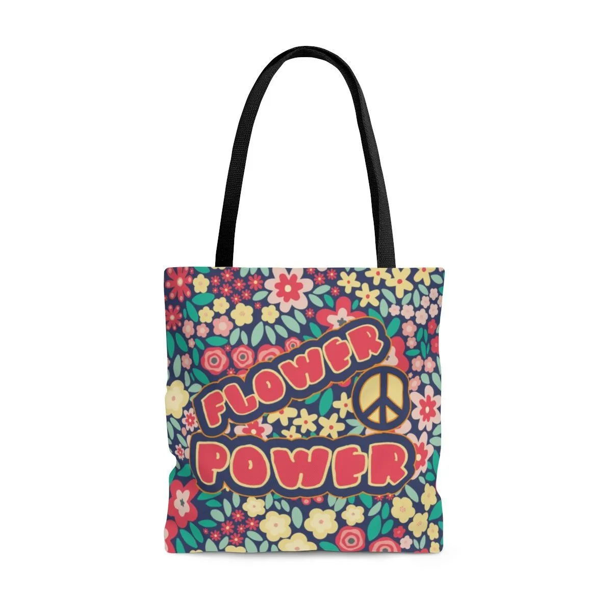 Flower Power AOP Tote Bag