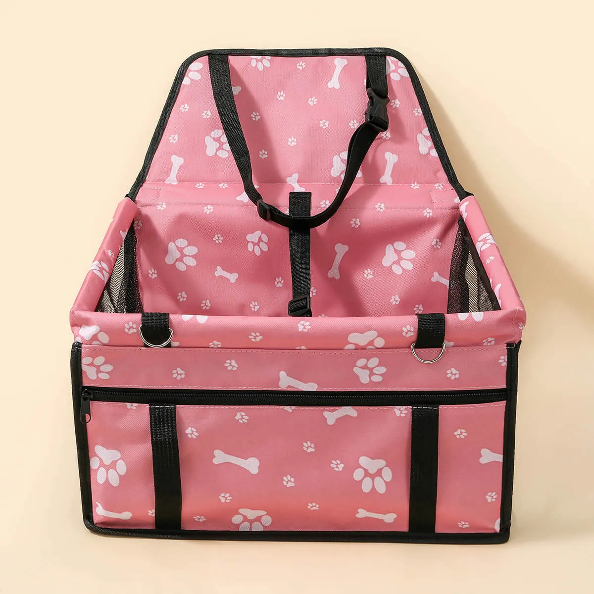 Folding Car Booster Seat Carrier for Small and Medium Dogs and Cats