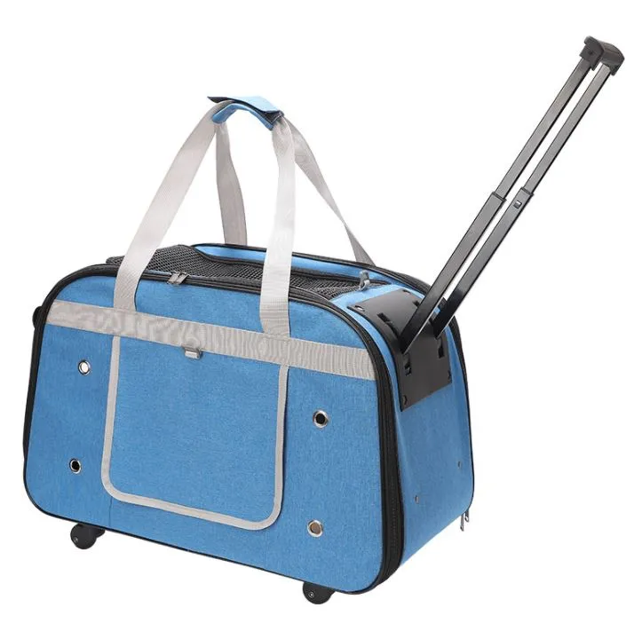 Four-wheel Foldable Easy Pulling Trolley Bag For Pets