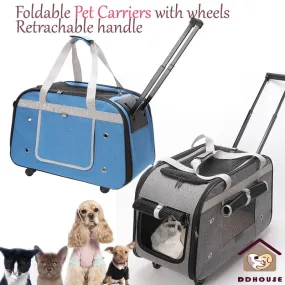 Four-wheel Foldable Easy Pulling Trolley Bag For Pets