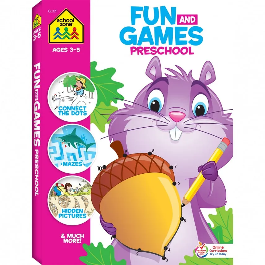 Fun & Games Preschool Workbook 06321