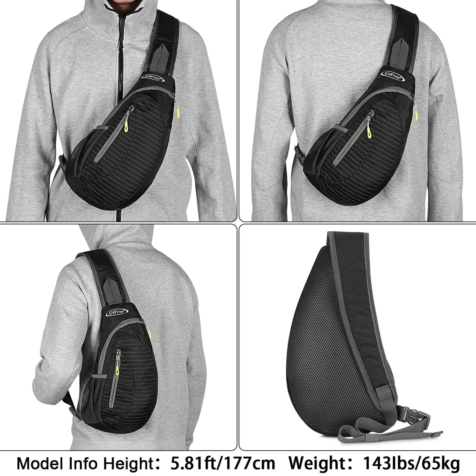 G4Free Sling Bags Men Shoulder Backpack Small Cross Body Chest Sling Backpack