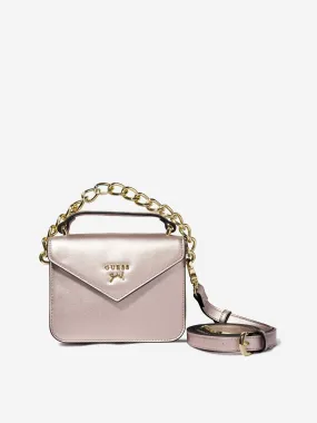 Guess Girls Mini Flap Shoulder Bag in Mauve