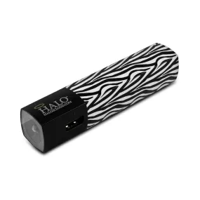 Halo Pocket Power Starlight 3000mAh Power Bank with Flash Light, Zebra