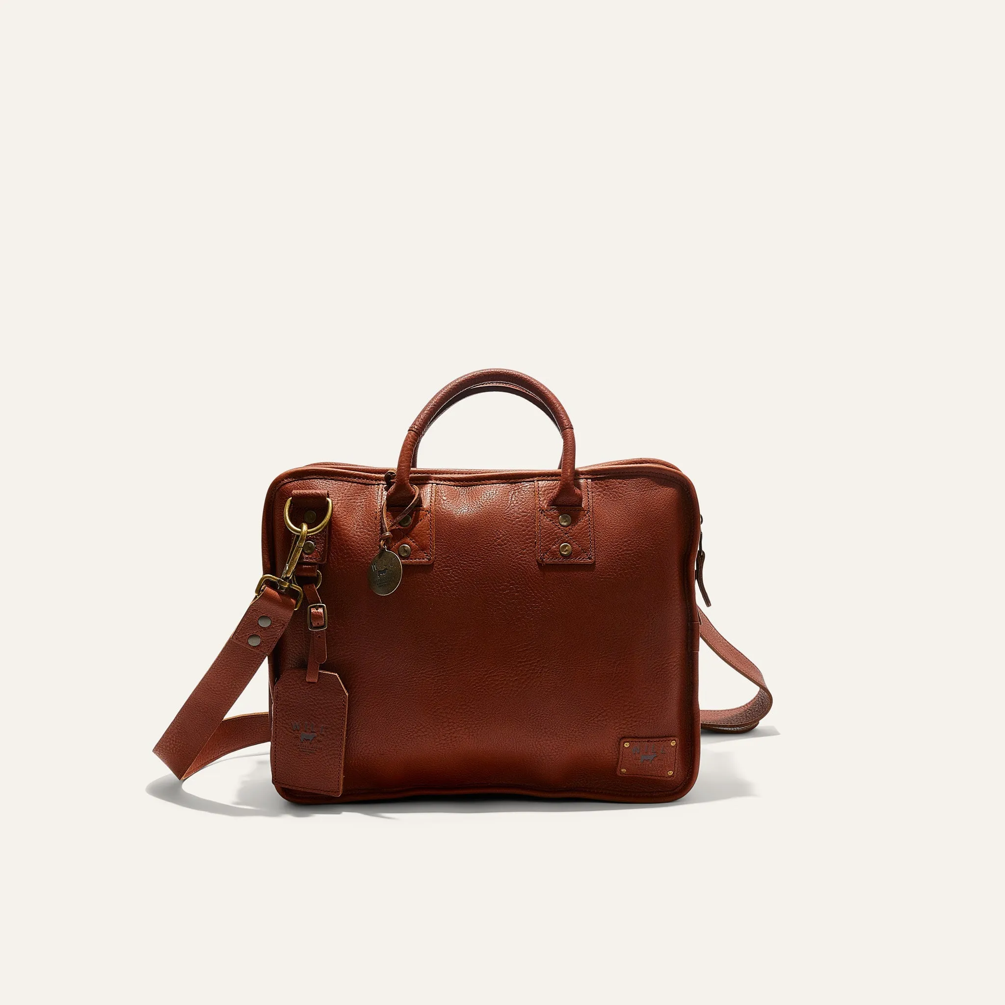 Hank Leather Satchel in Cognac by Will Leather Goods