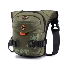 HaoShuai 5126 Outdoor Riding Leg Bag Multifunctional Sports Men Chest Bag Portable Waist Bag Messenger Bag(Army Green)