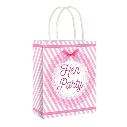 Hen Party Vintage Paper Party Bags - 21cm - Each