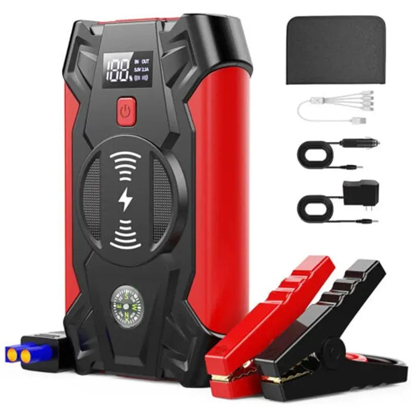 High-Capacity 39800mAh 1200A Car Jump Starter Power Bank with LED Display for Trucks, Sedans, and RVs