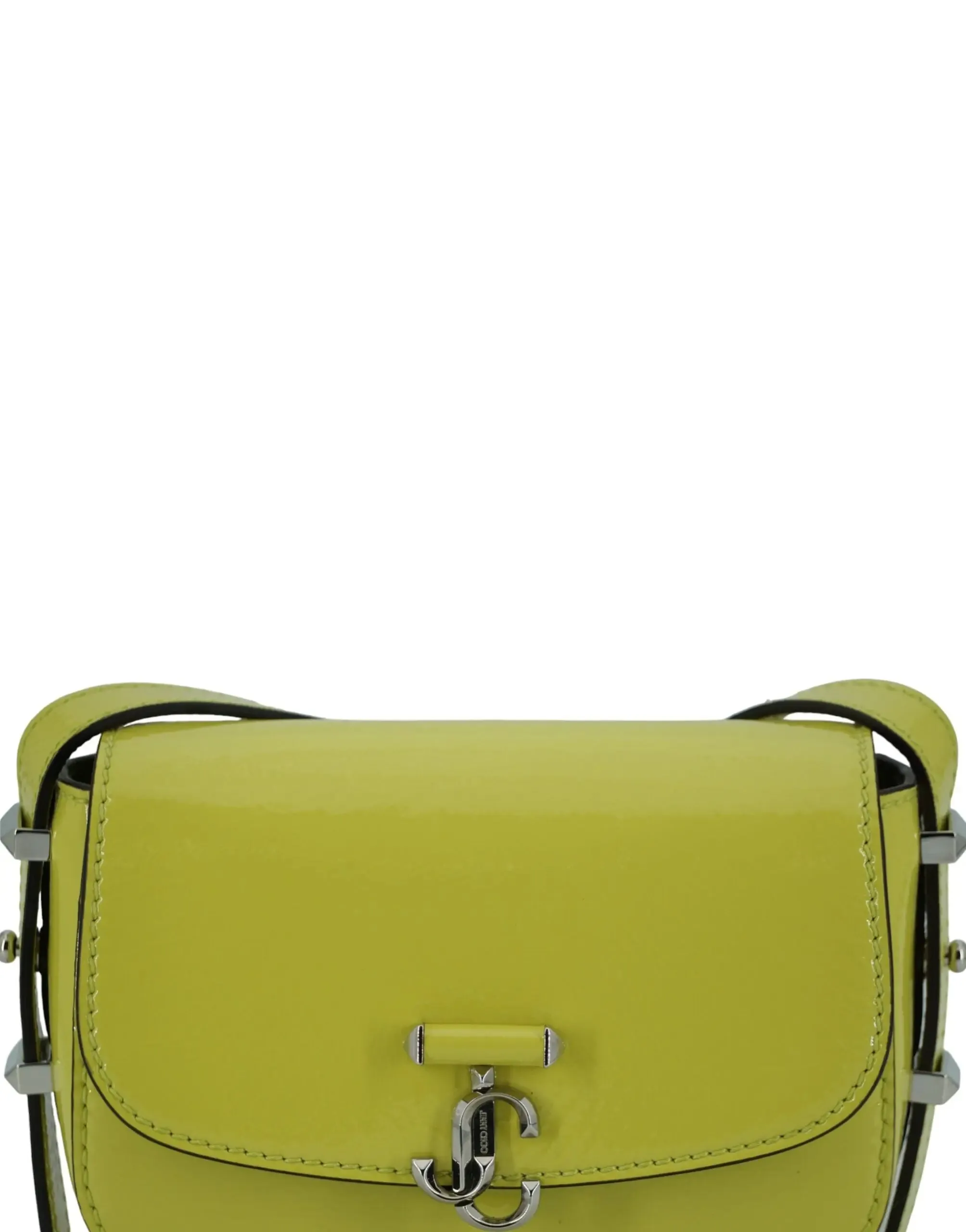 Jimmy Choo Lime Yellow Leather Small Shoulder Bag