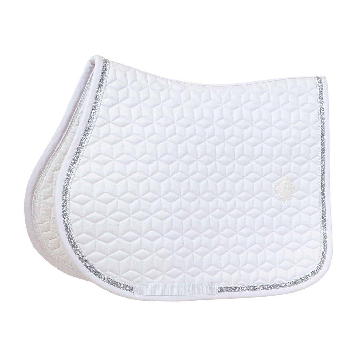 Kentucky Horsewear Glitter Rope Jumping Saddle Cloth - White/White