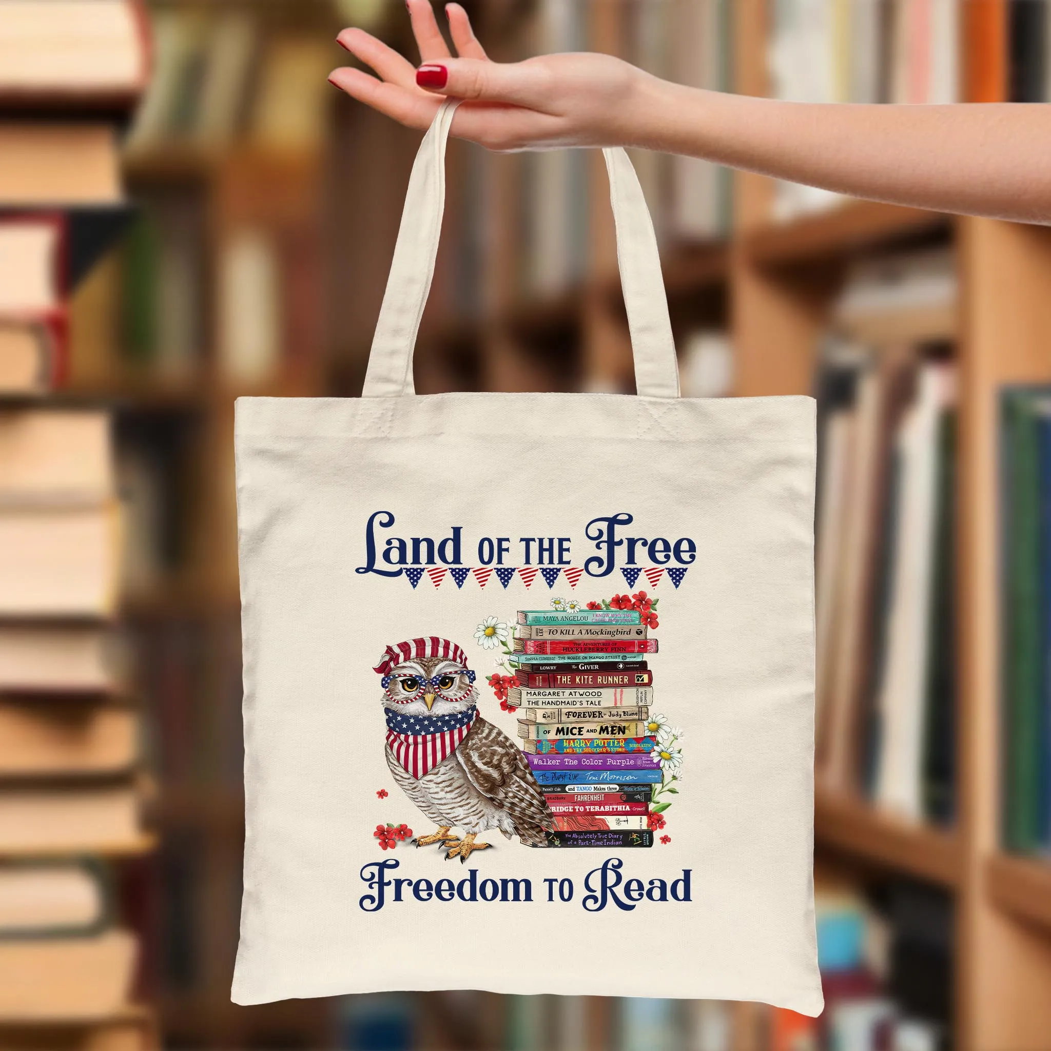 Land Of The Free Book Lovers Gift TBW531