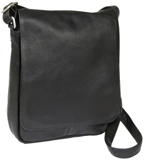 Le Donne Leather Vertical Flap Over Shoulder Bag