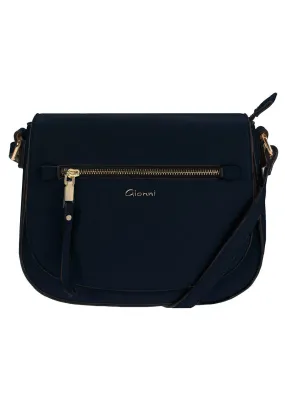 Lille Front Zip Saddle Bag Navy