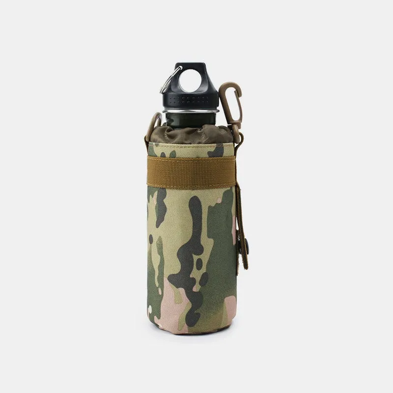 Men Nylon Camouflage Sport Outdoor Water Bottle Case Bag Waist