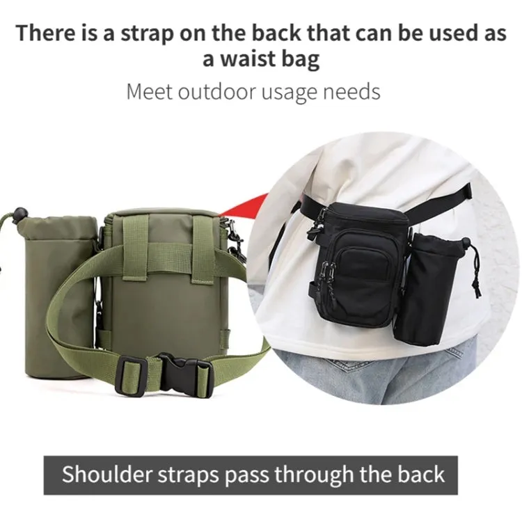 Men Shoulder Crossbody Bag Waist Pack With Removable Mug Pocket(Army Green)