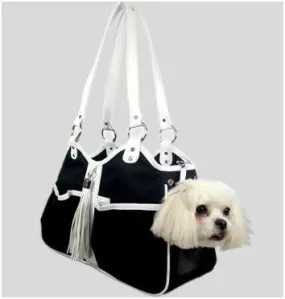 Metro Carrier- Black & White Tassel