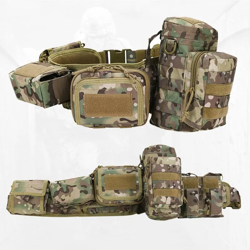 Military Padded Belt 1000D Nylon Molle Waist Combat Bag