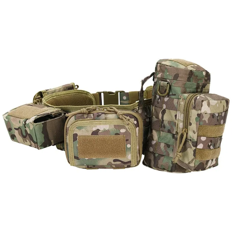 Military Padded Belt 1000D Nylon Molle Waist Combat Bag