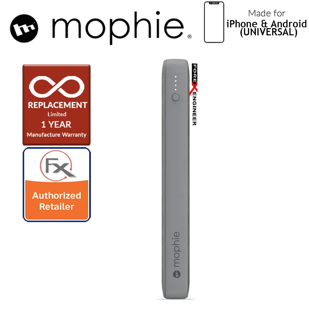 Mophie Powerstation 10,000mAh Power Bank for Smartphones, Tablets & USB Devices (Fabric Design) - Gray