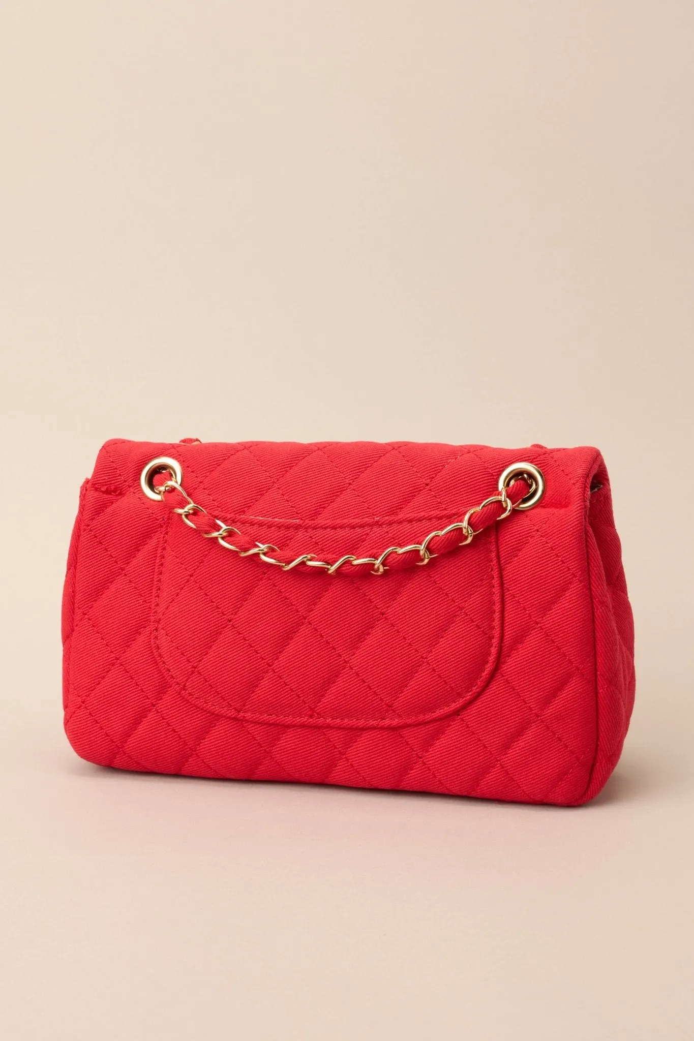 Move On Red Quilted Handbag