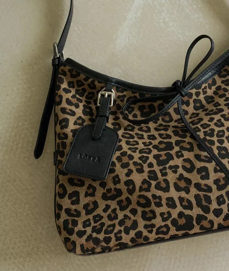 MS.POLKA leopard print hobo bag