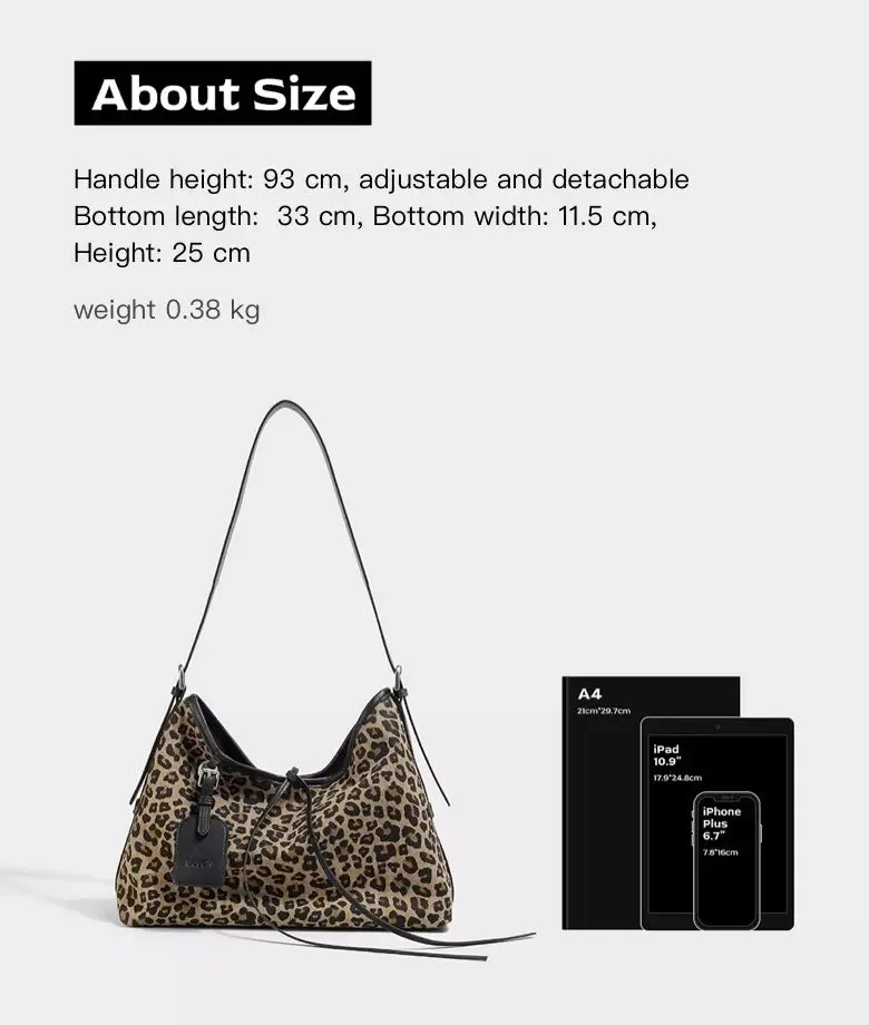 MS.POLKA leopard print hobo bag