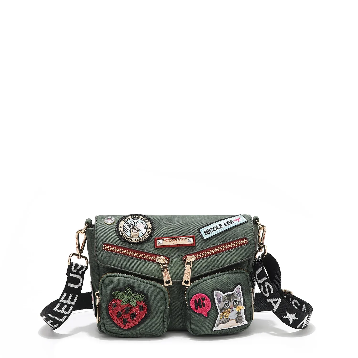 MULTI PATCH FLAP CROSSBODY