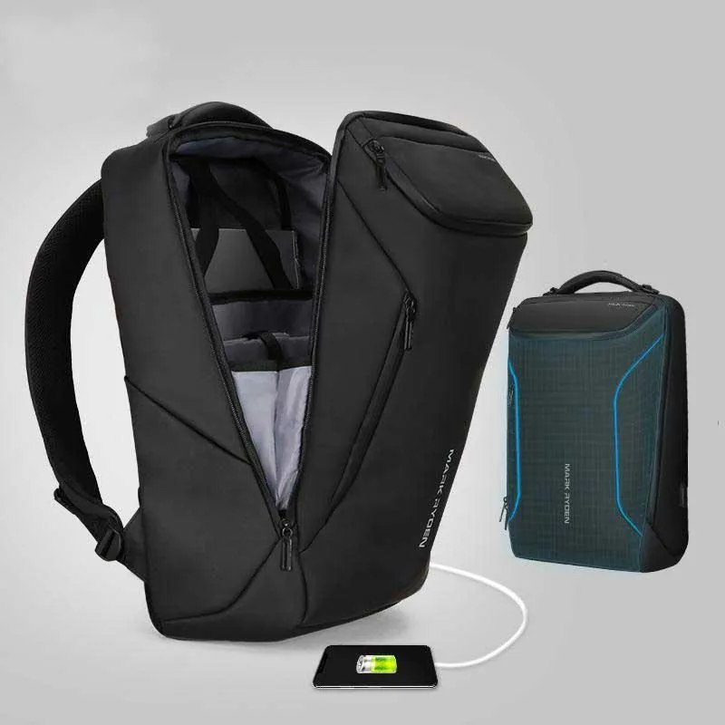 Multifunctional Anti-thief Fashion Backpack 15.6 inch Laptop USB Charging Travel Bag