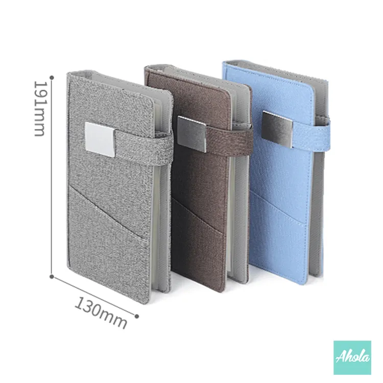 【Name】Loose leaf Notebook with Portable Charger External Battery Power Bank 自訂名字多功能活頁筆記簿便攜式差電器