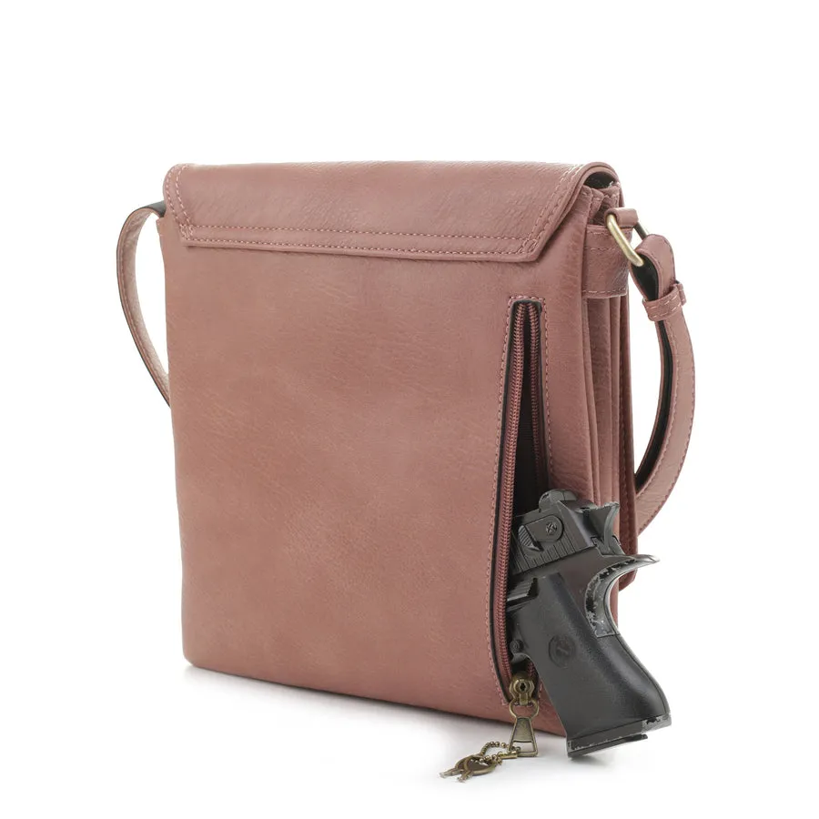 Nora concealed carry lock and key crossbody