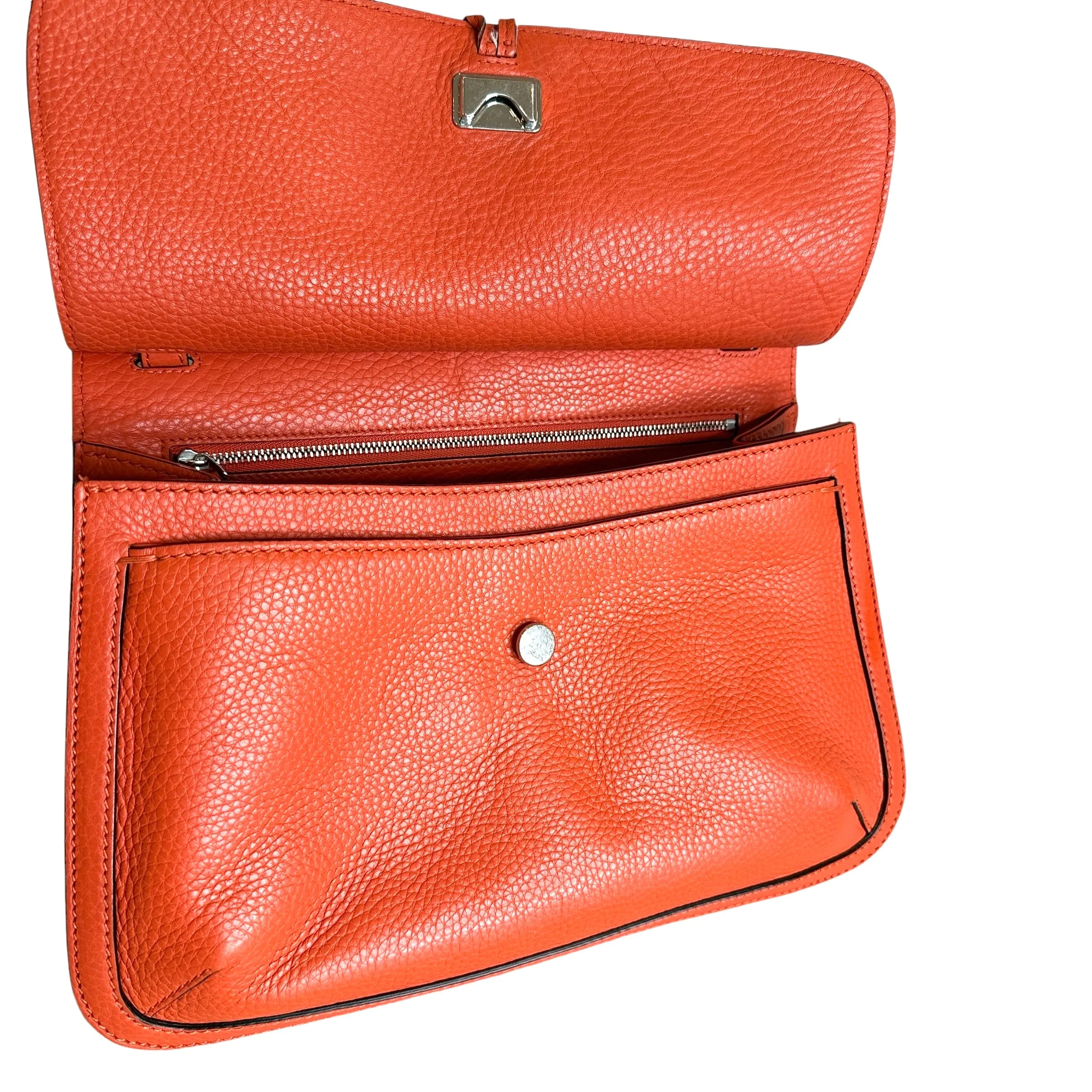 Orange Bamboo Crossbody Bag