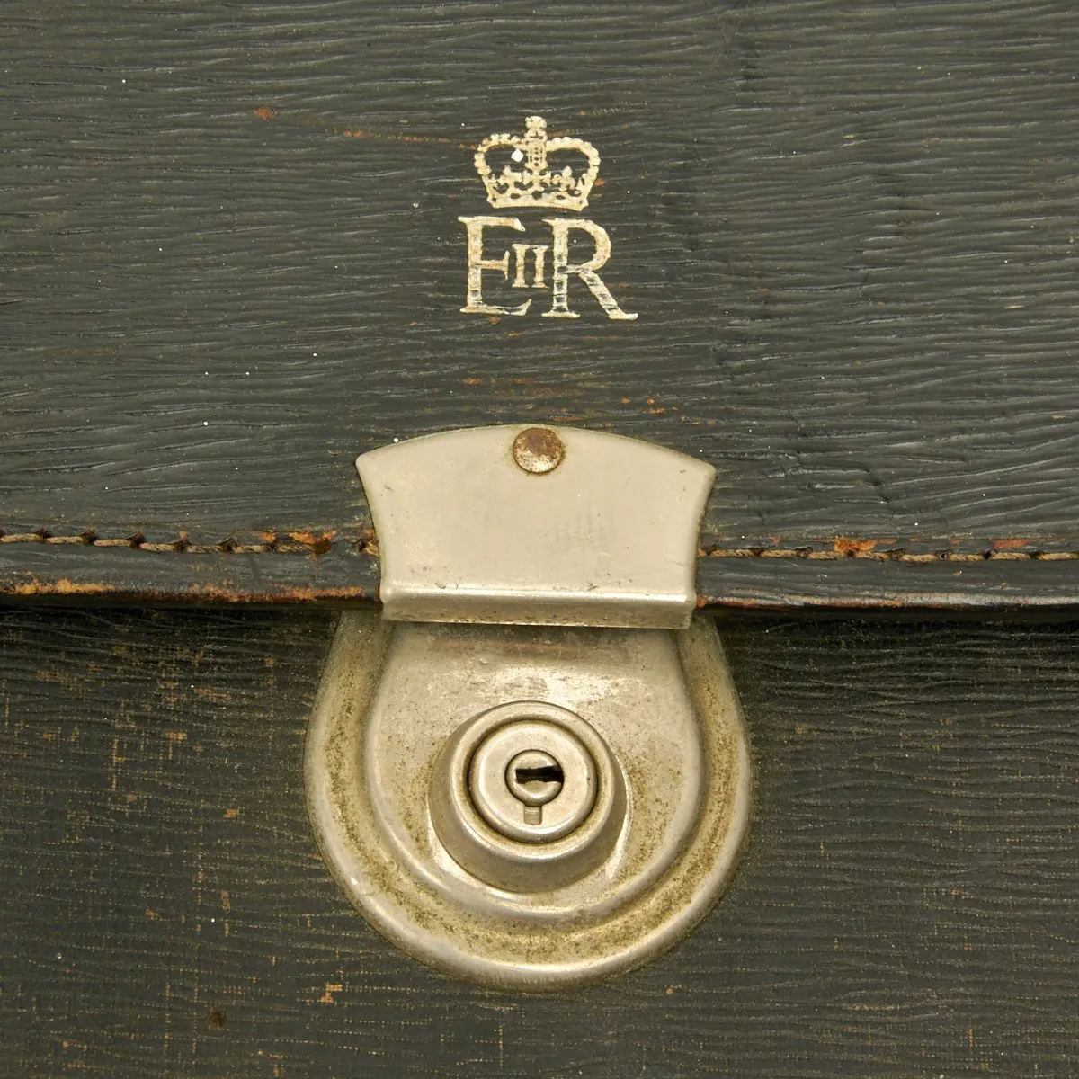 Original British Government Issue Briefcase with E.R. II Royal Cypher