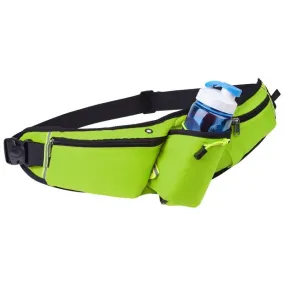 Outdoor Sports Water Bottle Waist Bag Multifunctional Fitness Running Mobile Phone Invisible Waist Bag(Fluorescent Green)