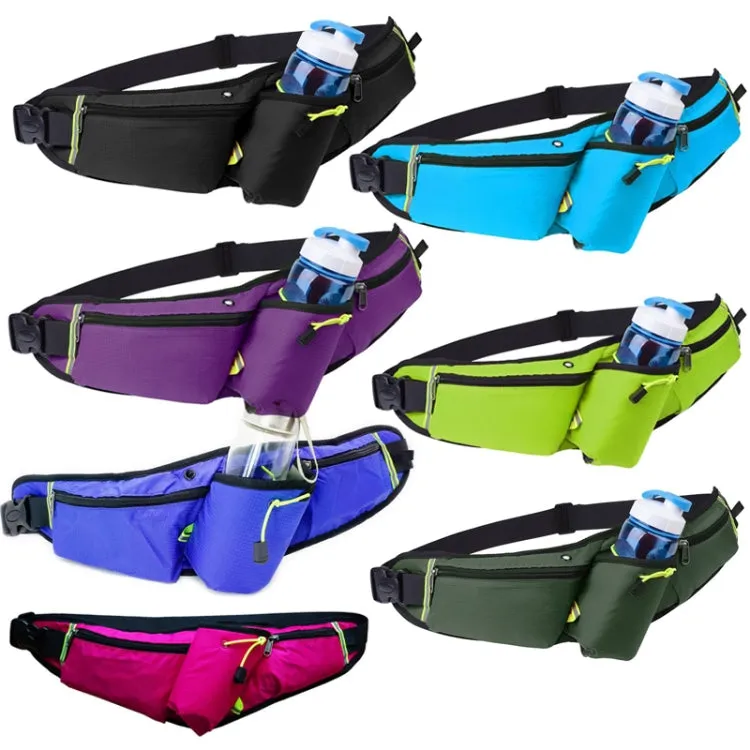 Outdoor Sports Water Bottle Waist Bag Multifunctional Fitness Running Mobile Phone Invisible Waist Bag(Fluorescent Green)