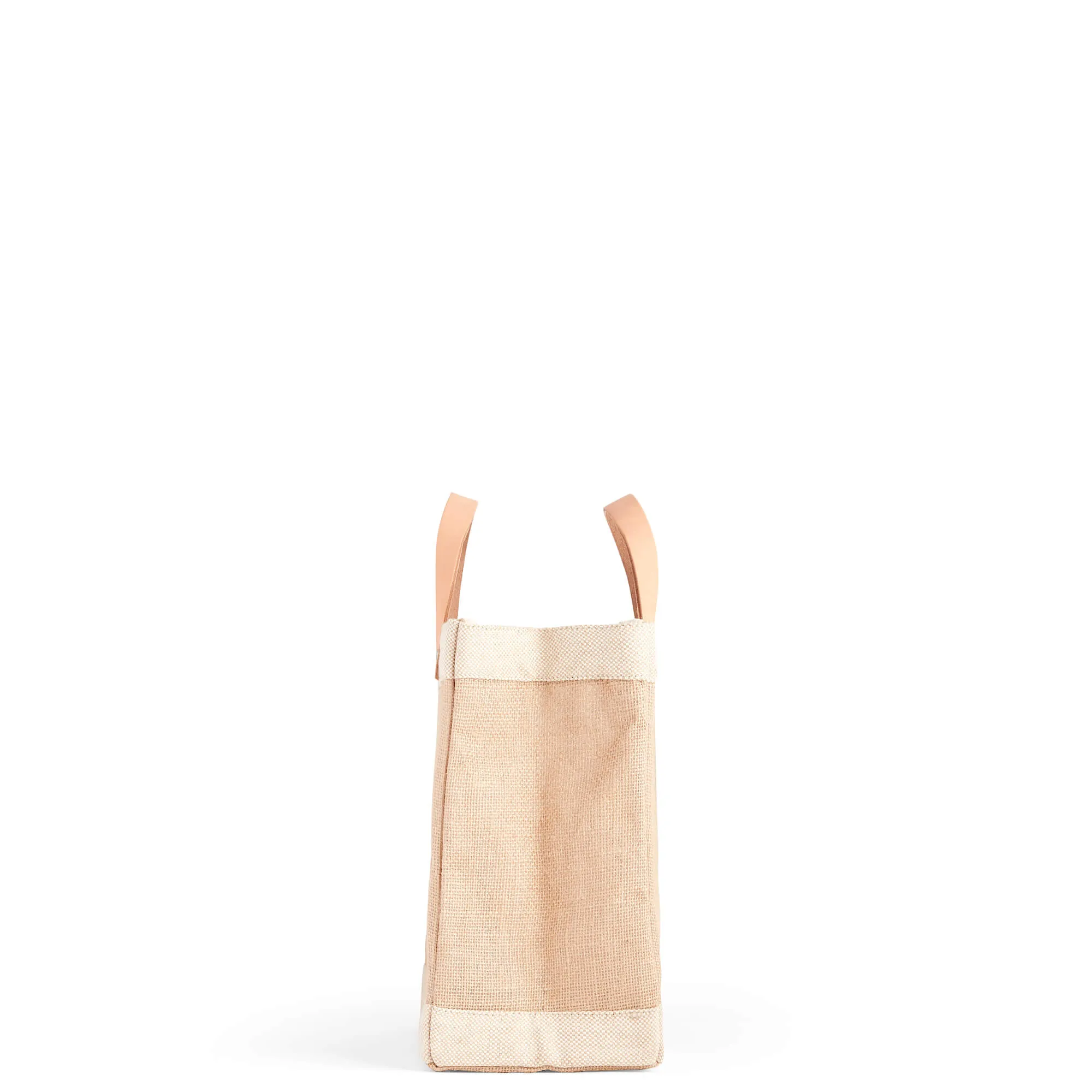 Petite Market Bag in Natural with Large Monogram