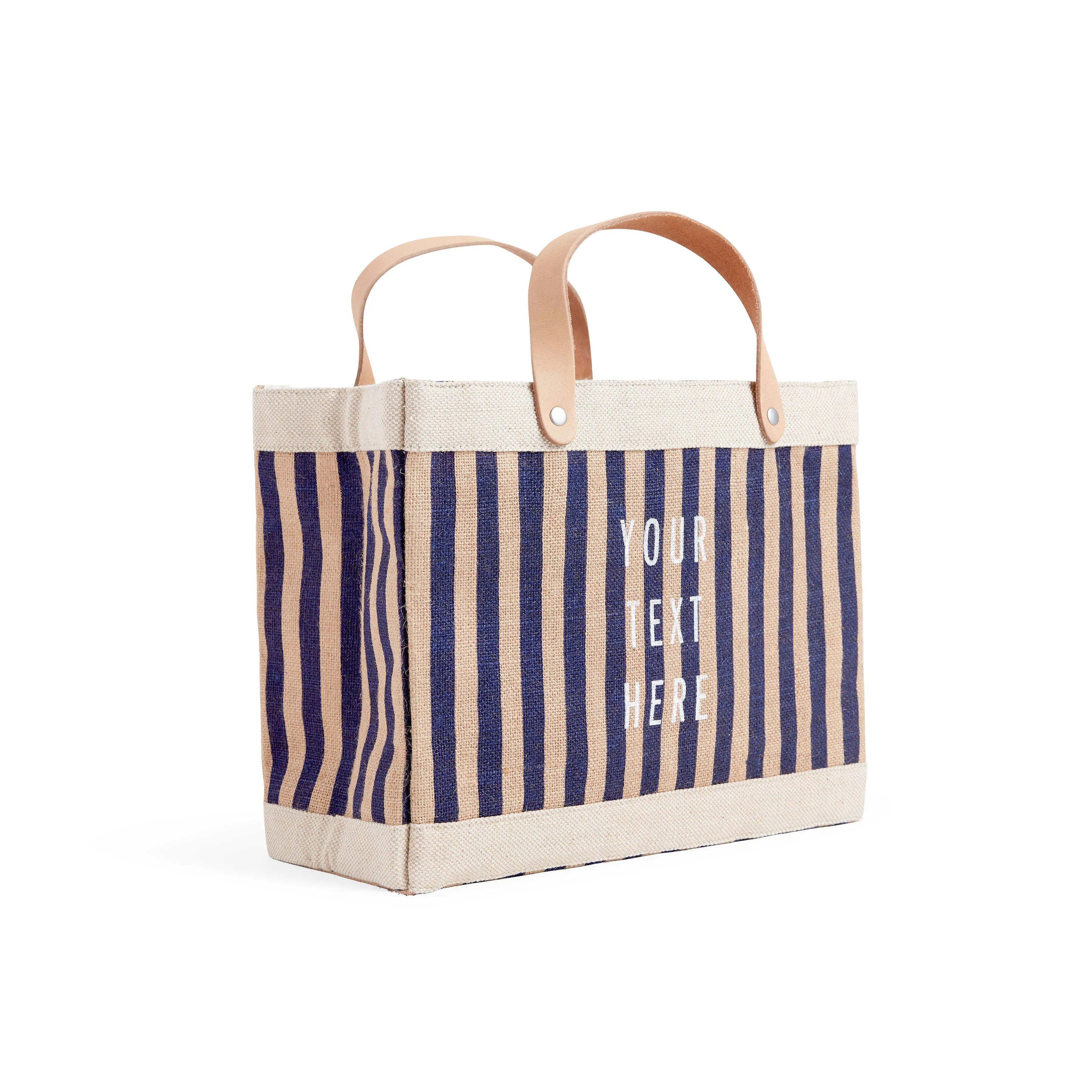 Petite Market Bag in Navy Stripe