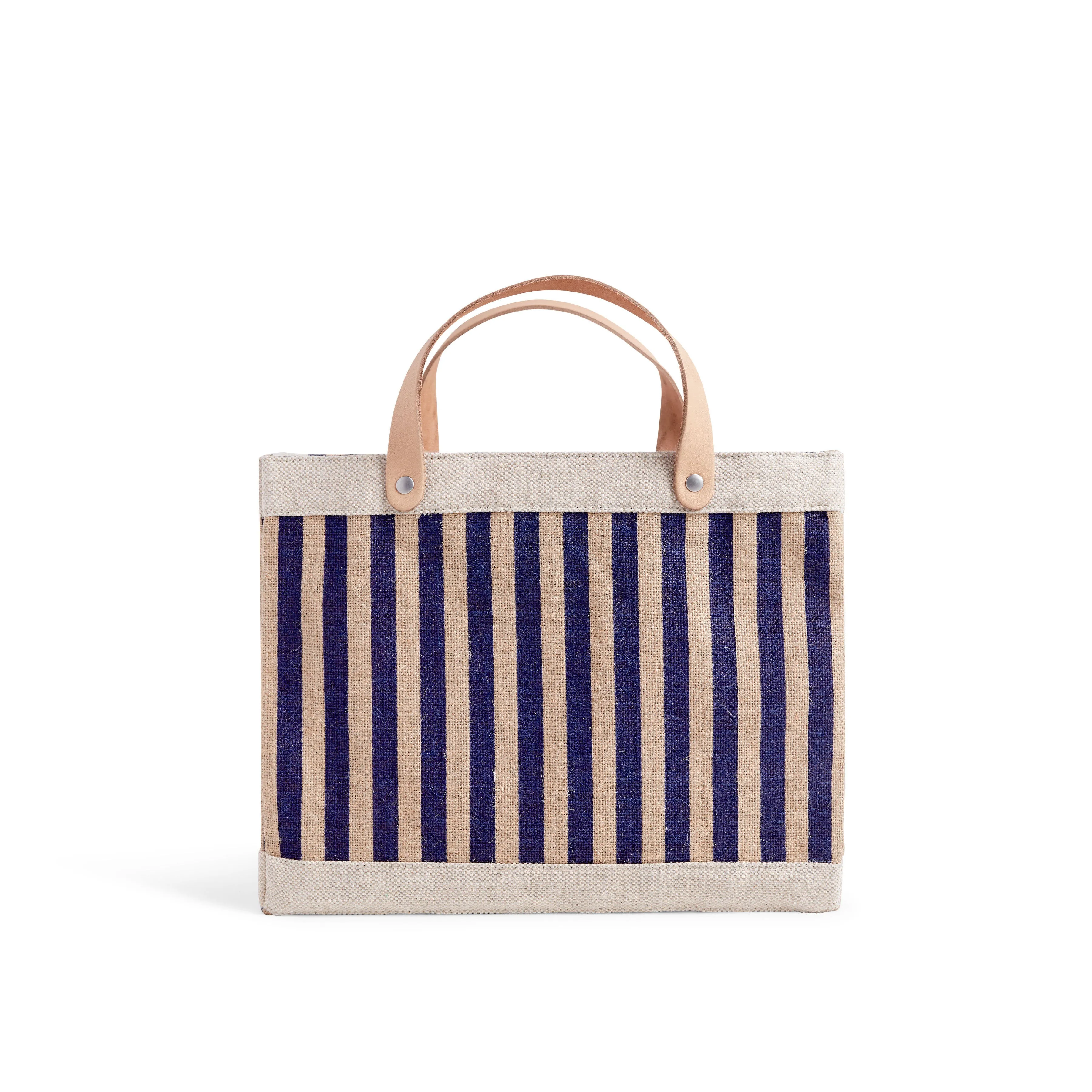 Petite Market Bag in Navy Stripe