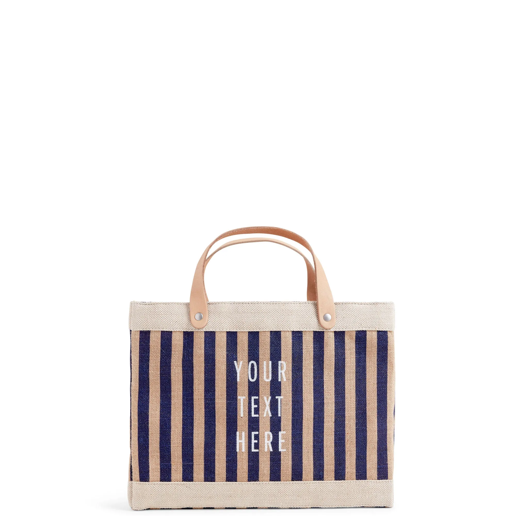 Petite Market Bag in Navy Stripe