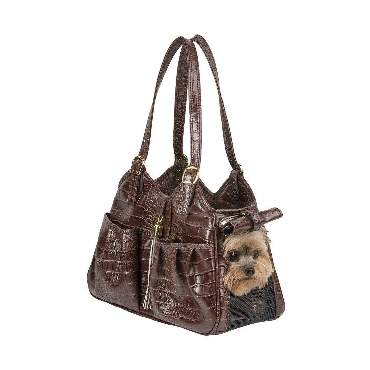 Petote Metro Dog Carrier Brown Croco