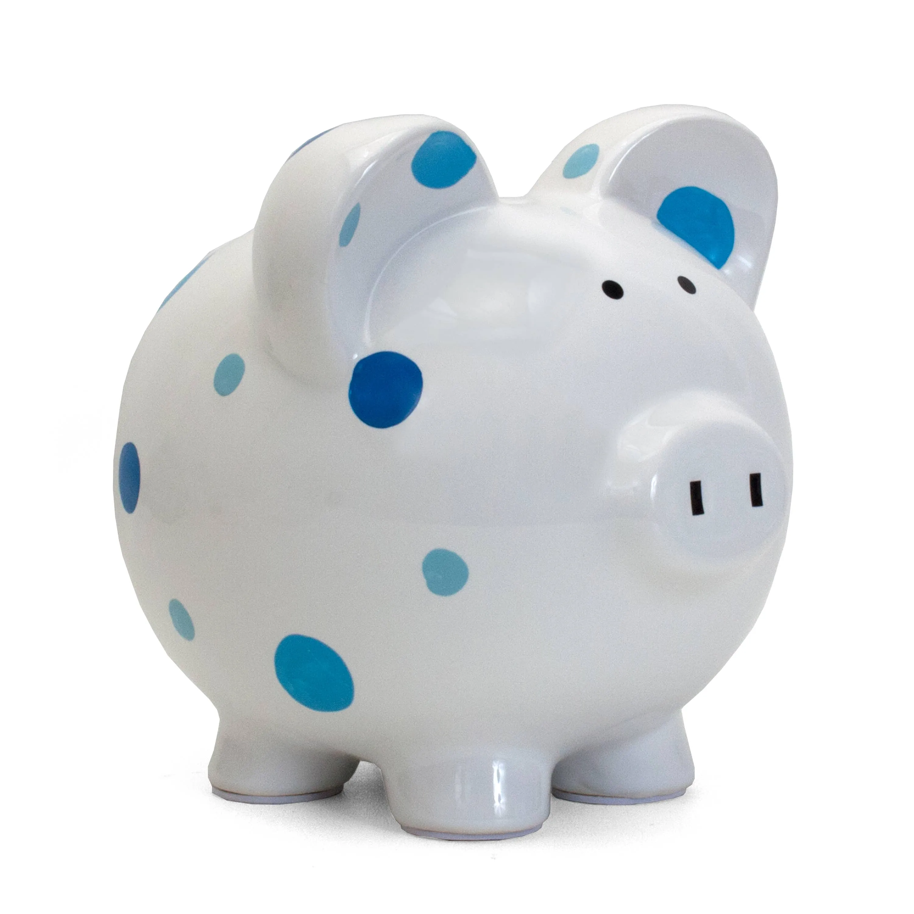 Piggy Bank - Blue Multi Dot