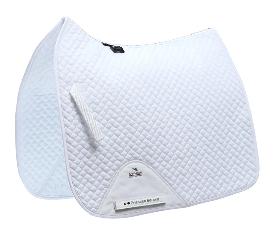 Premier Equine Cotton Saddle Pad - Dressage Square (available in full and pony size)