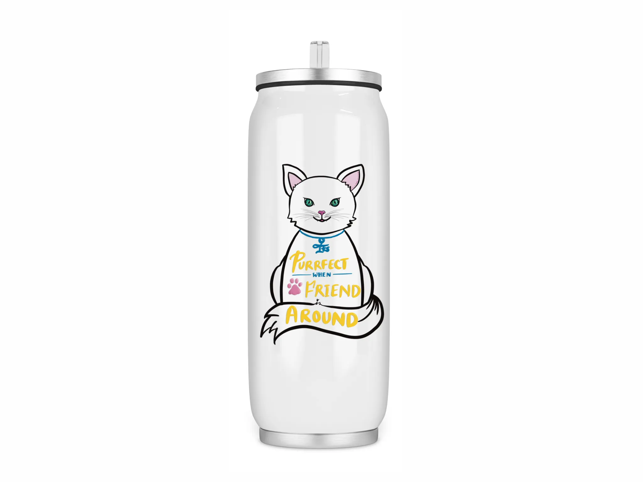 Purrfect Friend: Printed 17oz Coke Can