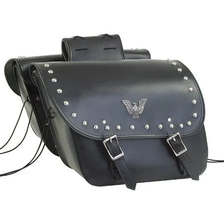 PVC Motorcycle Saddlebags With Studs