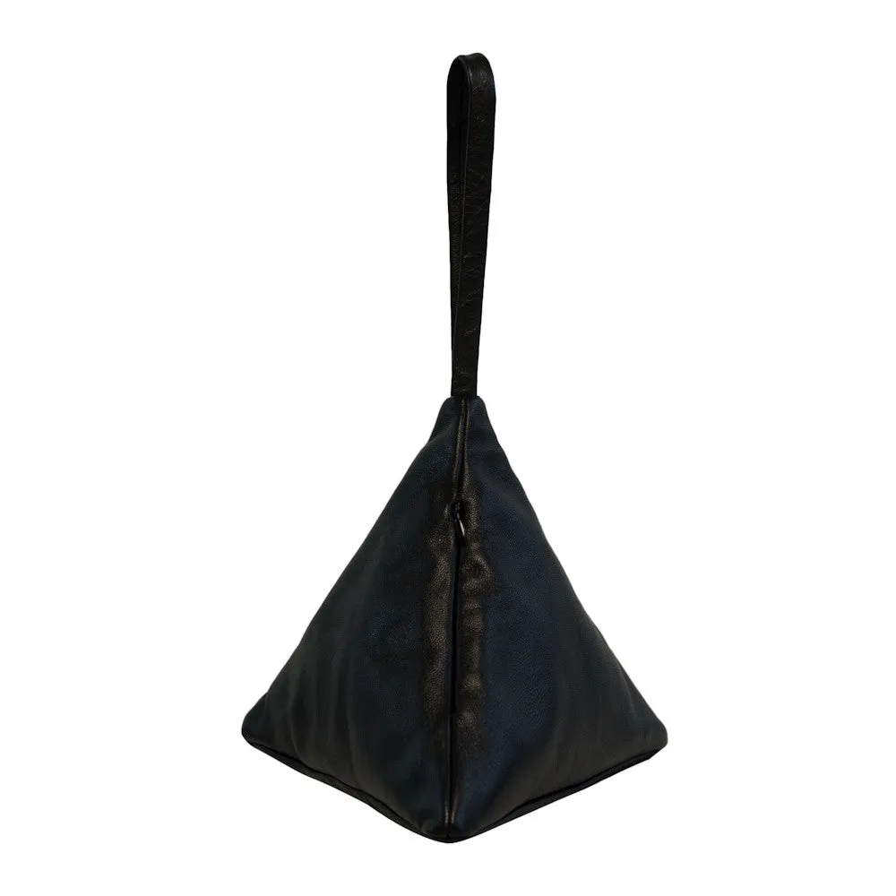 Pyramid Bag | Black Lambskin